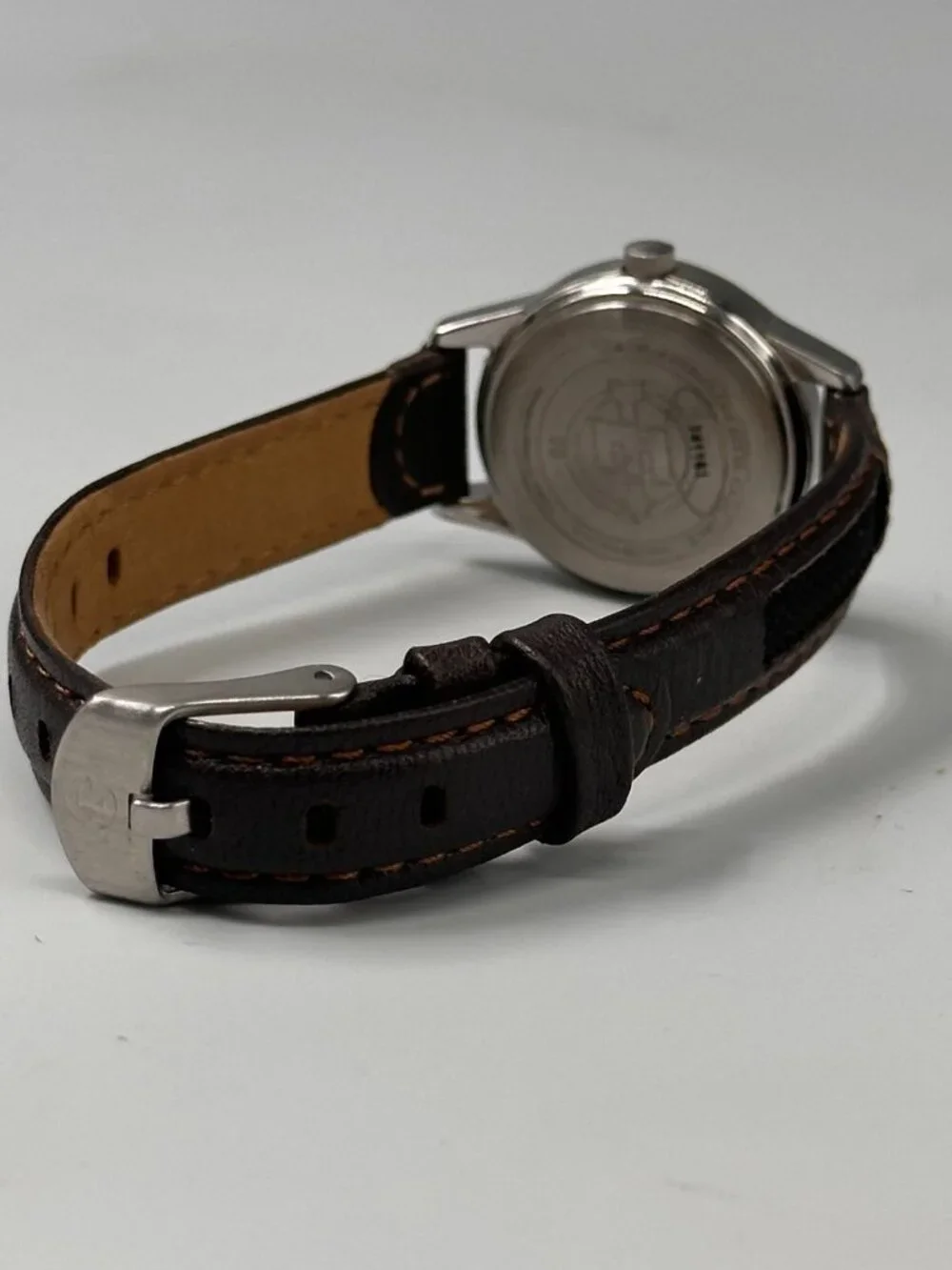 Timex Expedition Field Mini Watch Women Silver Tone Leather Band New Battery